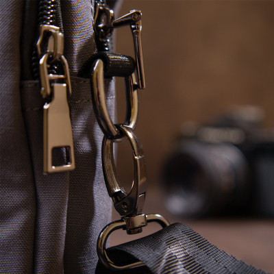 Сумка Vintage На пояс нейлон Сіра (20646) Вінниця - фото 3