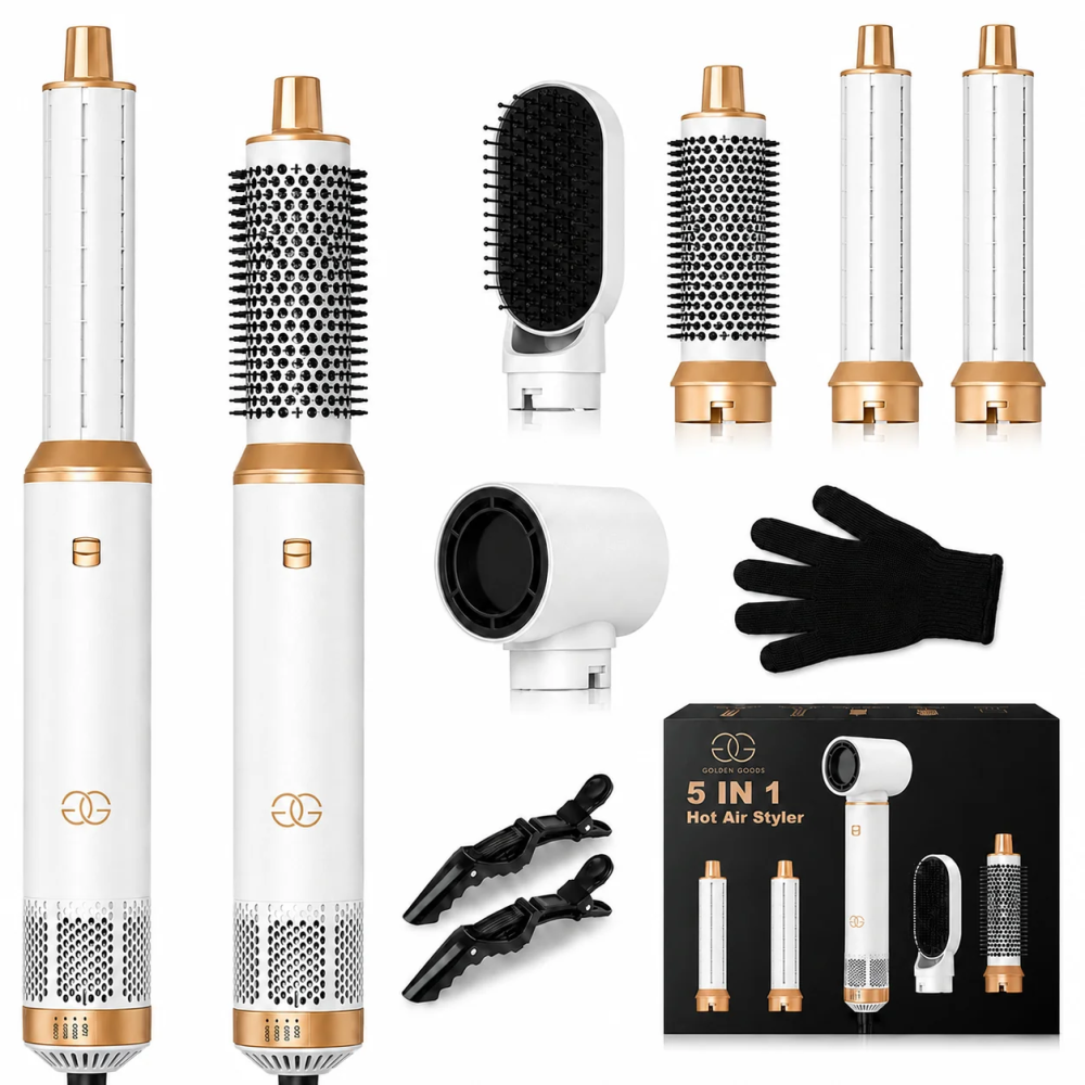 Мультистайлер Golden Goods Airstyler 5-в-1 1000 Вт, 110 000 об/хв, іонізація, фен для локонів, об'єму та випрямлення Київ - фото 2