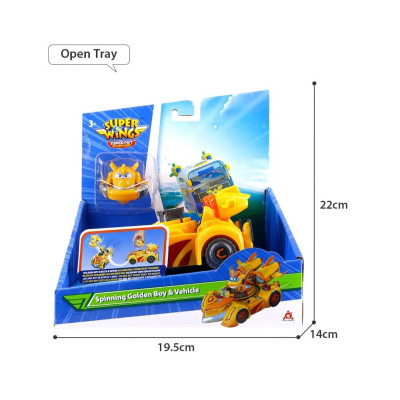 Ігровий набір Super Wings Spinning Vehicle Золотий Хлопчик (Golden Boy) (EU770331) Вінниця - фото 2