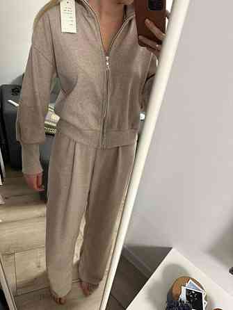 Женский теплый базовый костюм двойка: кофта и штаны турецкая ангора Беж, 42/44 Одесса