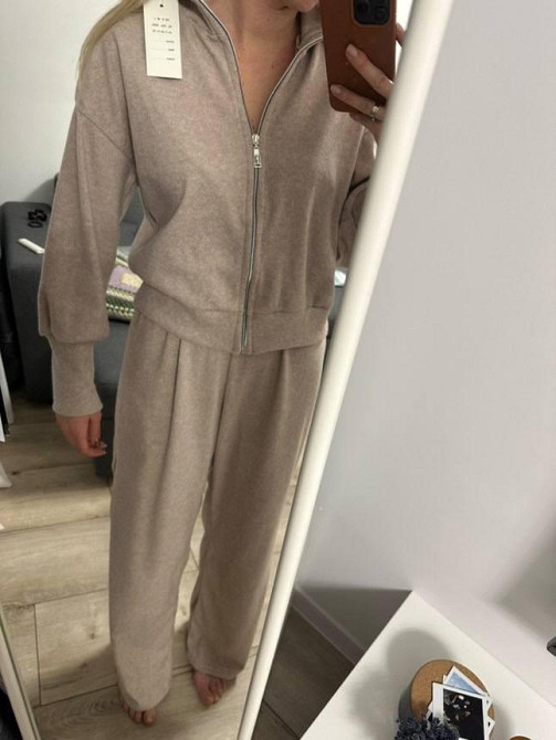 Женский теплый базовый костюм двойка: кофта и штаны турецкая ангора Беж, 42/44 Одесса - изображение 3