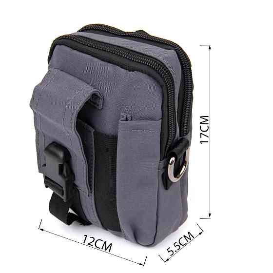 Сумка на пояс нейлон Vintage 20646 Сіра Київ