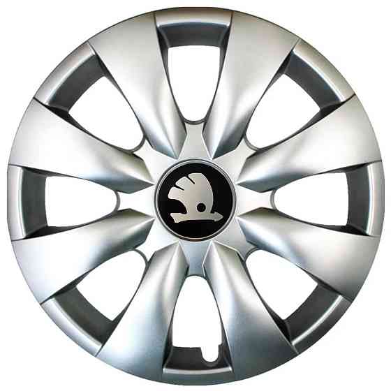 Автомобильные модельные колпаки R15 Skoda 316 4шт, SJS, серебряные Киев