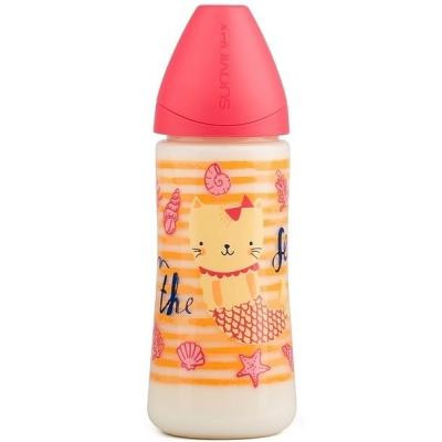 Пляшечка для годування Suavinex Морські історії 360 мл рожева (304003) Вінниця - фото 1