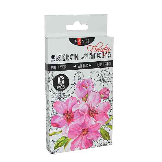 Набір маркерів "SANTI sketch" 6шт 390569 "Floristics", шт Київ