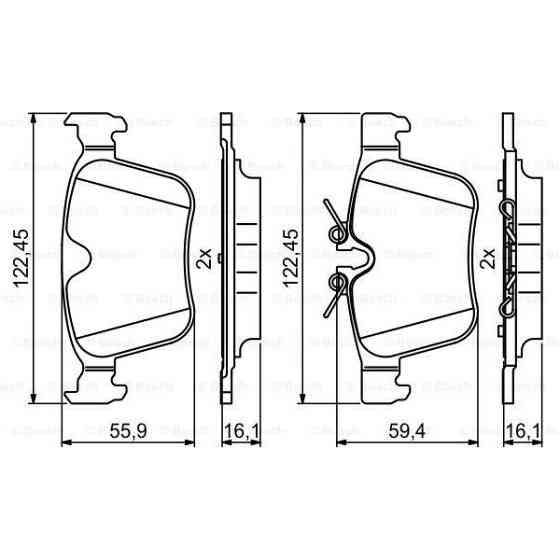 Гальмівні колодки Bosch дискові задні LAND ROVER/JAGUAR Range Rover/Discovery/XE/X 0986494819 Харків