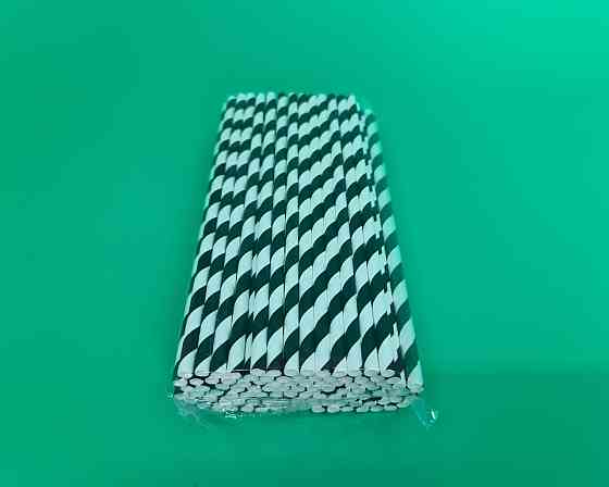 Соломка паперова трубочка вита 100шт Чорні (1 шт) Харків