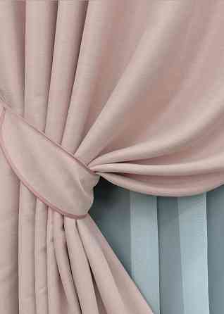 Комплект готовых штор VR-Textil Блэкаут двусторонний Eclipsе № 1793ш Пудровый 150х270 см 2 шт (33-0770) Киев