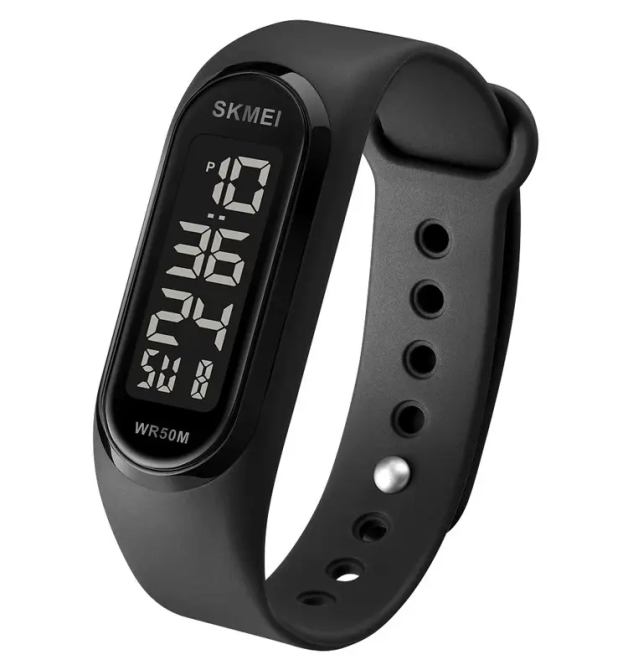 Наручний годинник браслет Skmei 1666 (Чорний з чорним циферблатом) Київ - фото 2