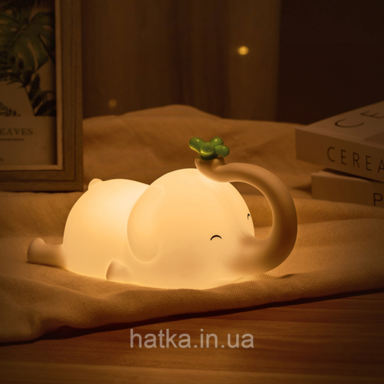 Силіконовий бездротовий нічник «Слоненя» Київ