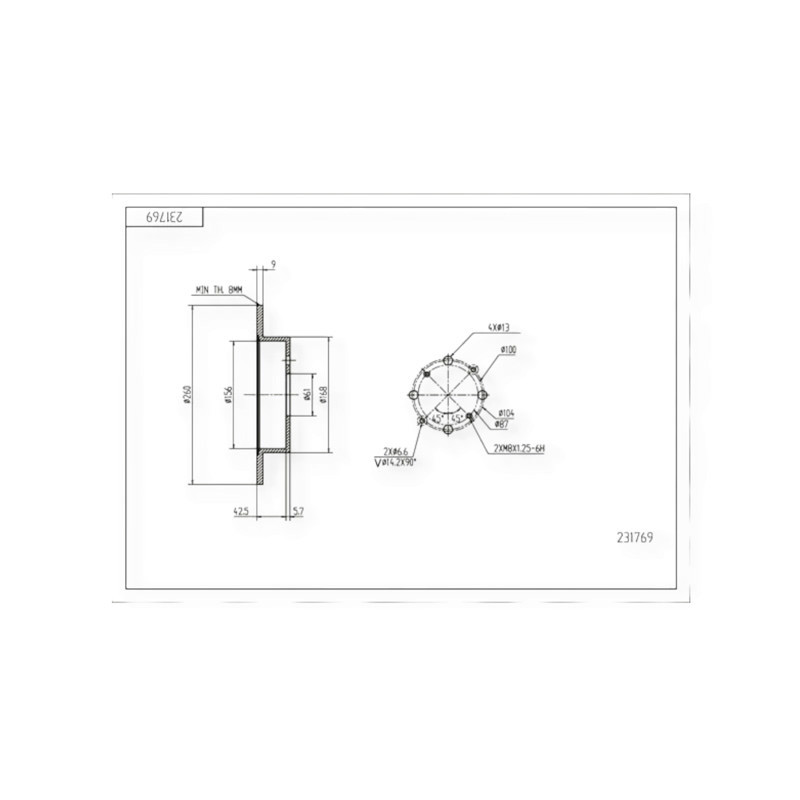 Диск Honda Civic (1997- )задний (d260x10mm) тормозной Мукачево - изображение 1