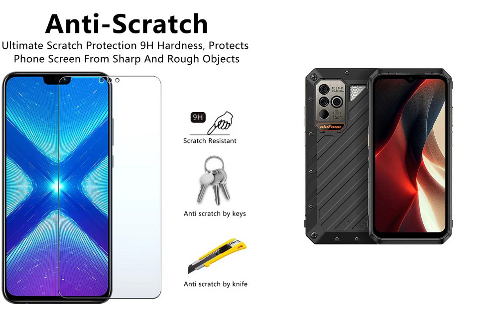 Защитное стекло NeoGlass для Ulefone Power Armor 19, Power Armor 19T – ультрапрозрачное и устойчивое Киев - изображение 1