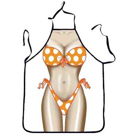 Фартух з приколом в горох купальник 75 на 60 см різнобарвний Київ