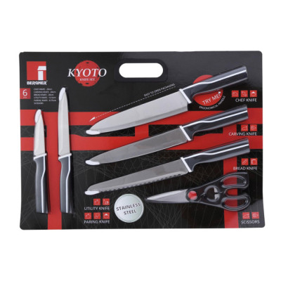 Набор ножей Bergner Kyoto, з ножицями, 6 предметів (BG-8986-MM) Винница - изображение 8