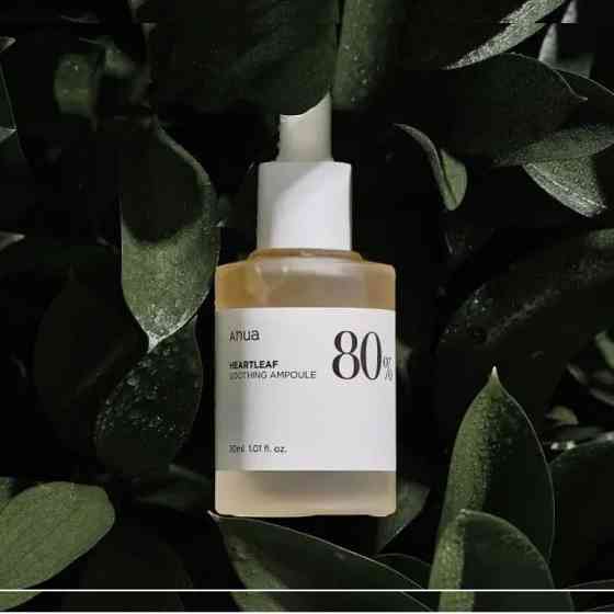Успокаивающая ампула для лица с экстрактом хауттюйнии Heartleaf 80% Soothing Ampoule Anua 30 мл Киев