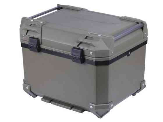Кофр прямоугольный для мотоцикла, пластиковый зеленый, 45л Мукачево