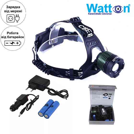 Мощный аккумуляторный налобный USB фонарь TX6 с зарядкой мощностью на 800 люмен WT-243 с зумом на 200-300м Каменец-Подольский