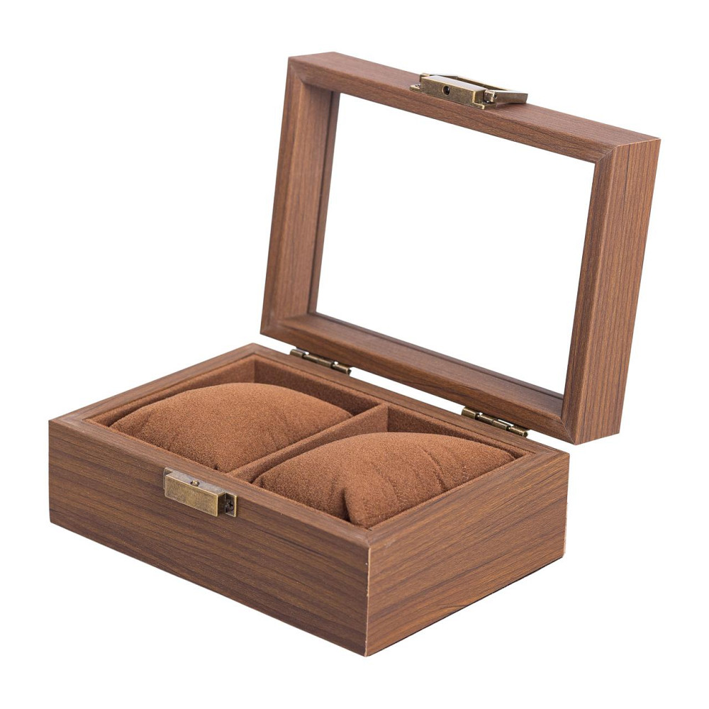 Дерев'яна скринька для наручного годинника 16.5×12×7.5 см на 2 відсіки HP-5-10 Коломыя - изображение 2