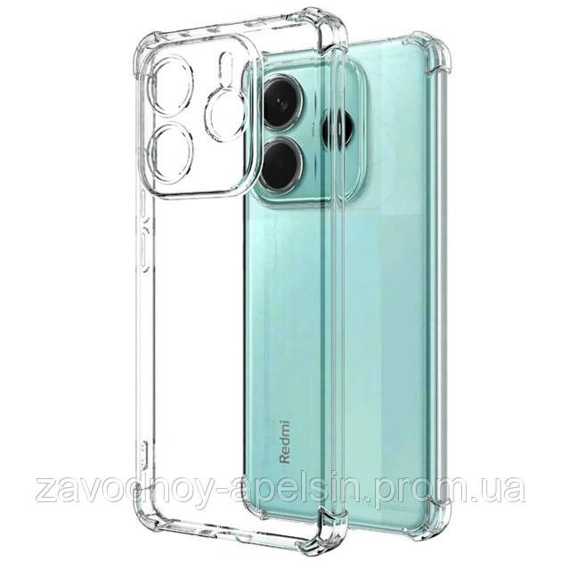Xiaomi Redmi Note 14 4G EU Чохол прозорий Захист камери + кути Одеса - фото 1