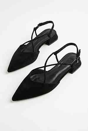 Туфли женские Meideli 2806-1 slingback лодочки с перекрестными ремешками черные, 37, 24 см Киев