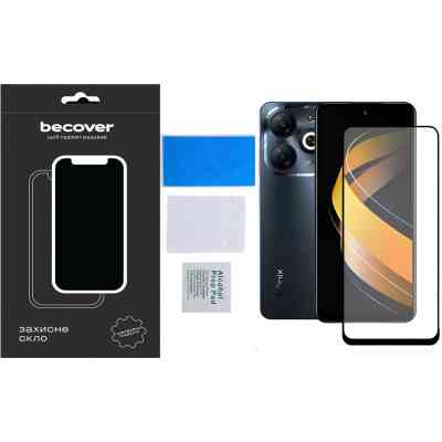 Стекло защитное BeCover Infinix Smart 8 (X6525) Black (710482) Винница