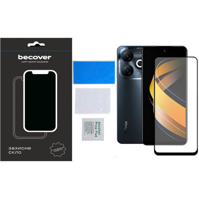 Стекло защитное BeCover Infinix Smart 8 (X6525) Black (710482) Винница - изображение 5