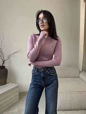 Жіночий утеплений базовий лонгслів турецька віскоза з начосом Рожевий, 46/48 Одеса