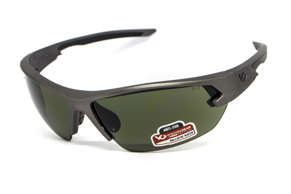 Захисні окуляри Venture Gear Tactical Semtex 2.0 Gun Metal (forest gray) Anti-Fog, чорно-зелені в оправі кольору "темний металік" Запоріжжя - фото 1