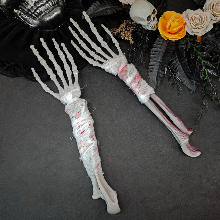 Скелет рука на Хэллоуин 2 штуки 41 на 9 см разноцветный Киев - изображение 3