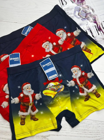 Чоловічі труси боксерки з новорічним дізайном 2XL Харків