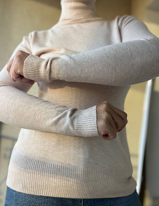 Гольф женский A-N 202 водолазка высокое горло, бежевый, one size Киев - изображение 13