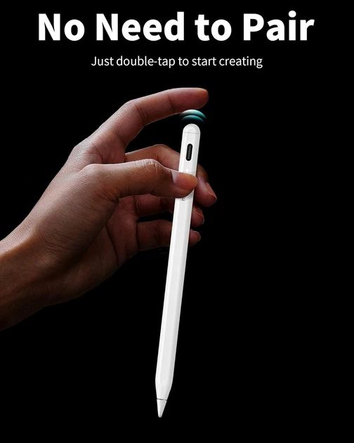 Стилус для Apple iPad Metapen Pencil A8 белый беспроводной активный ручка для планшета с магнитным креплением Киев - изображение 7