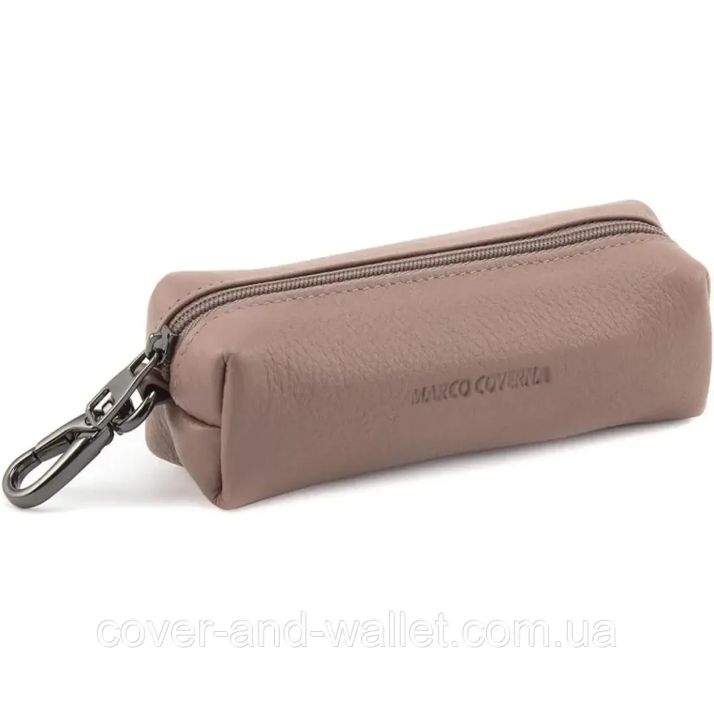 Елітна жіноча кишенькова ключниця пудрового кольору на блискавці Marco Coverna W005 Pudra Київ - фото 1