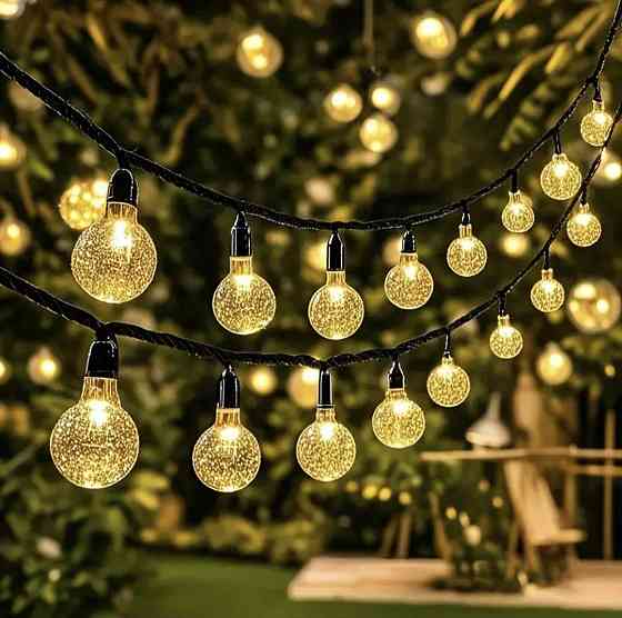 Вулична гірлянда на сонячній батареї з датчиком день/ніч 12 см 100 LED Смела