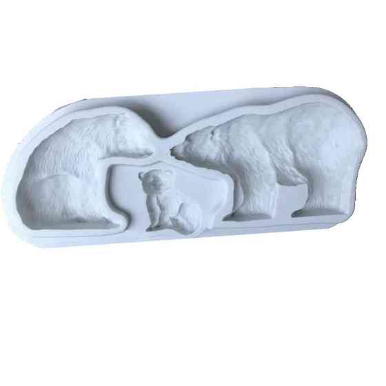 Молд силиконовый Медведь 160 на 66 мм серый Киев