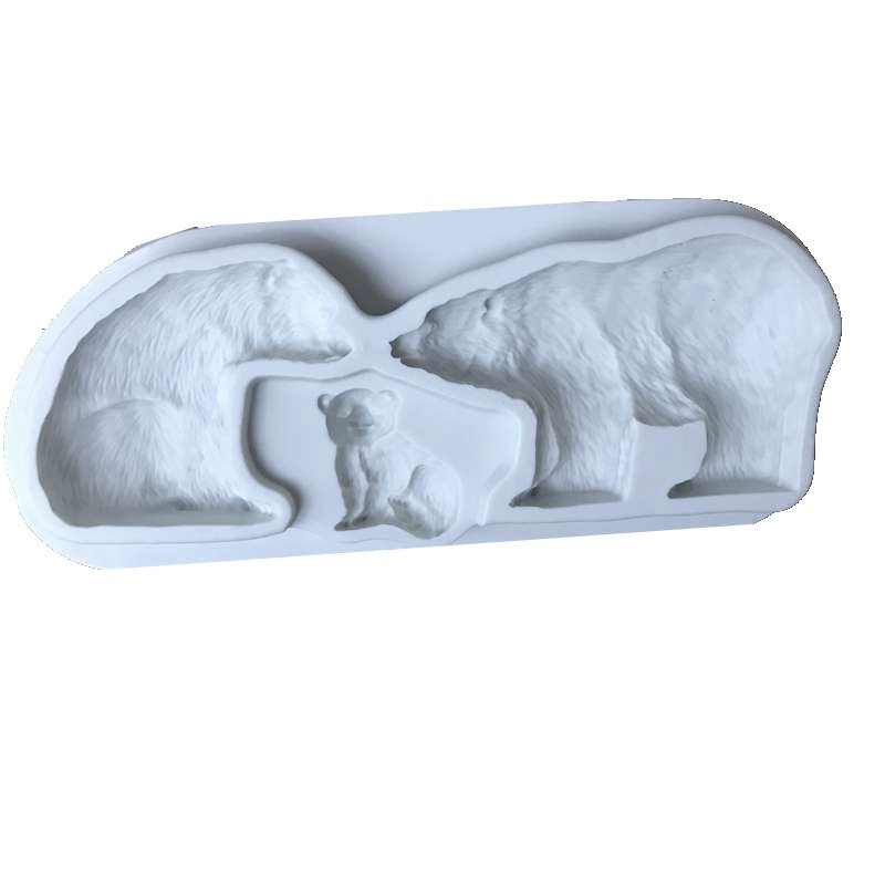 Молд силиконовый Медведь 160 на 66 мм серый Киев - изображение 5