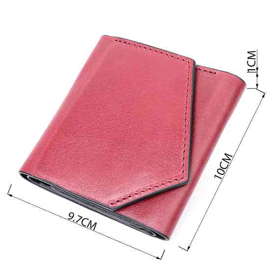 Стильный небольшой кошелек из натуральной кожи GRANDE PELLE 16800 Бордовый Киев