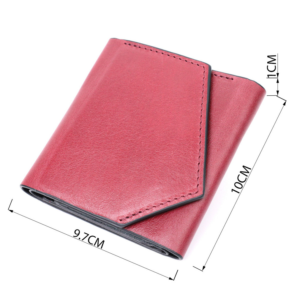 Стильный небольшой кошелек из натуральной кожи GRANDE PELLE 16800 Бордовый Киев - изображение 3