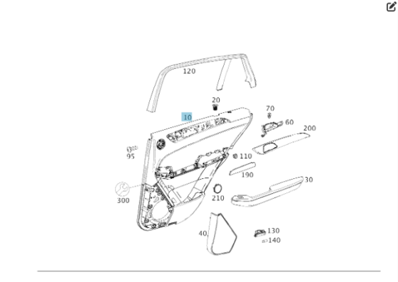 Mercedes-Benz  A2927306500 9H14 Дверна карта задніх лівих дверей GLE Coupe C292 Одесса