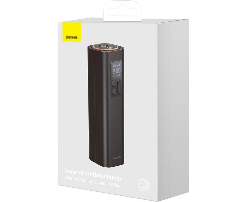Автомобільний насос Baseus Super Mini Inflator Pump Black Київ - фото 2
