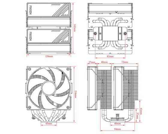 Кулер процесорний ID-Cooling Frozn A620 ARGB Чорний Харьков