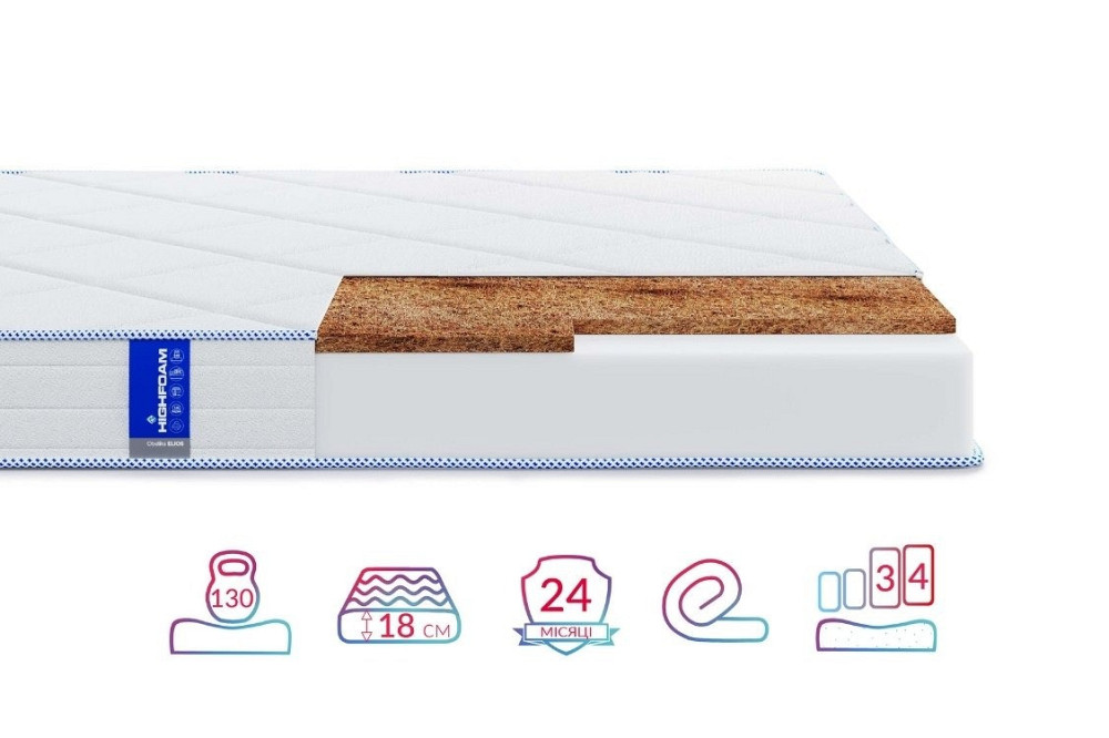 Ортопедичний матрац Obeliks Elios/Обіліс Еліос (безпружинний) ТМ Highfoam 180х200 Харків - фото 3