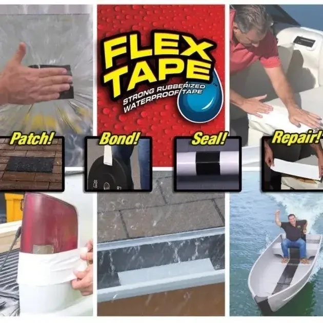 Водонепроникна ізоляційна стрічка FLEX TAPE 150x20 см Київ - фото 7