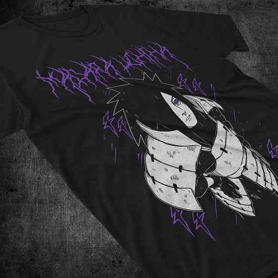 Футболка з аніме принтом Наруто оверсайз (S/M/L) Чорний AnimeJ0868 Дніпро