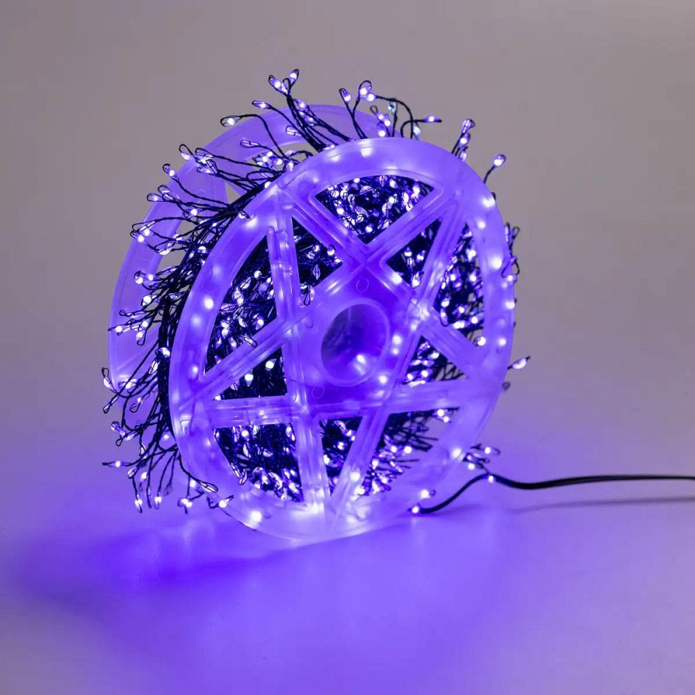 Гирлянда нить хвойная лапа 30 метров  640 led зеленый провод синяя D1750BL Киев - изображение 14