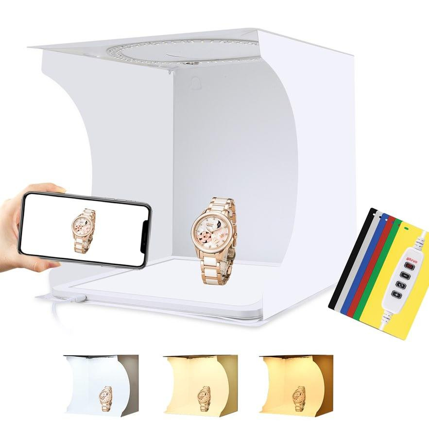 Световой лайтбокс 30см с кольцевой лампой и LED панелью Puluz PKT3201 Киев - изображение 1