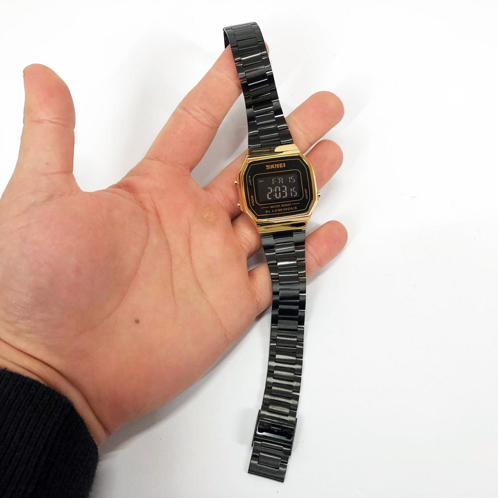 Мужские водостойкие спортивные тактические наручные часы SKMEI 1647GDBK, Часы для военных и отдыха KF-21 Львов - изображение 5