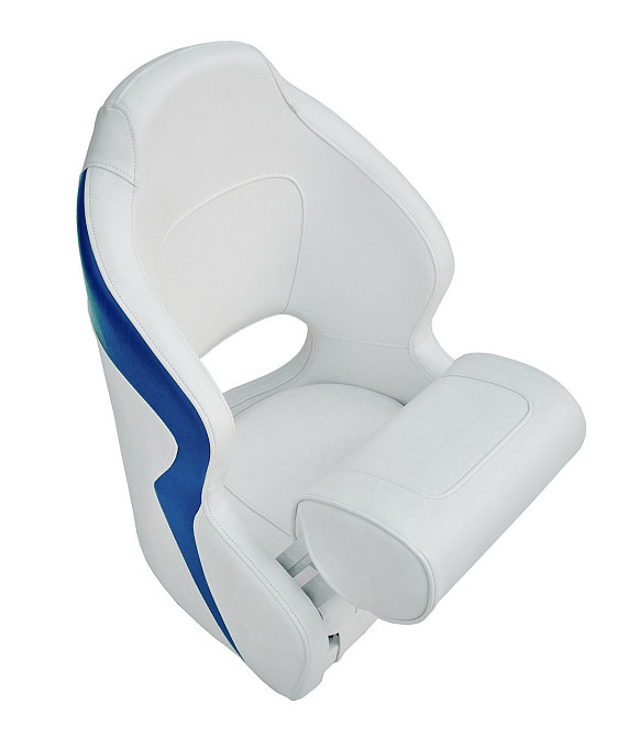 Кресло Для Катера Лодки Flip Up С Крепежной Пластиной Серо-Синее Киев - изображение 1