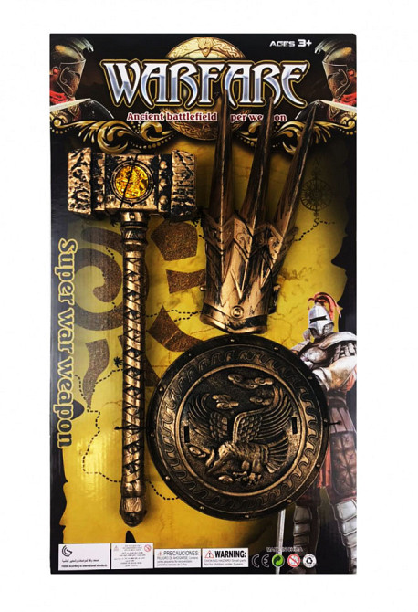 Детский игровой набор рыцаря 818A-20/21/22 доспехи на руку Молот Винница - изображение 1