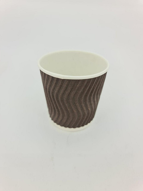 Стакан гофрированный 110мл " Коричневый " Маэстро (20 шт) Харків - фото 4